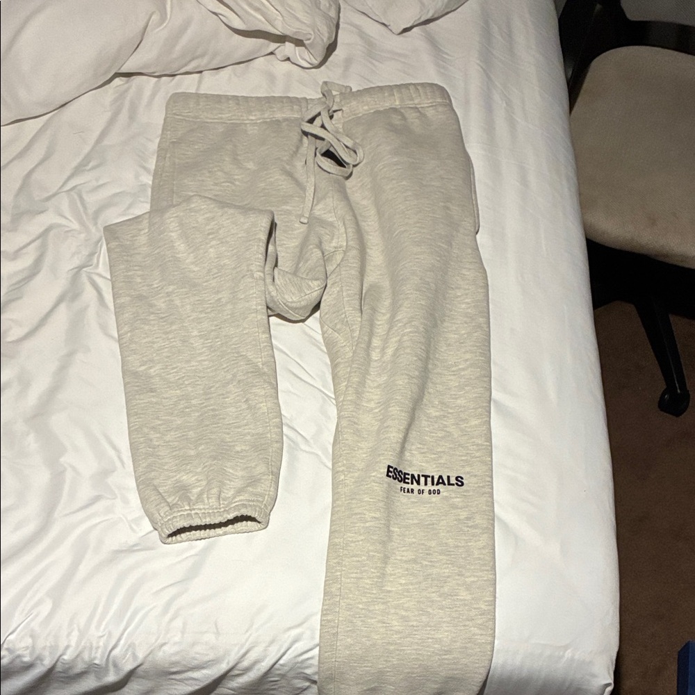 Essentials Mens Beige Sweatpants